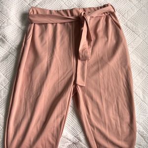 Tie front dress pants